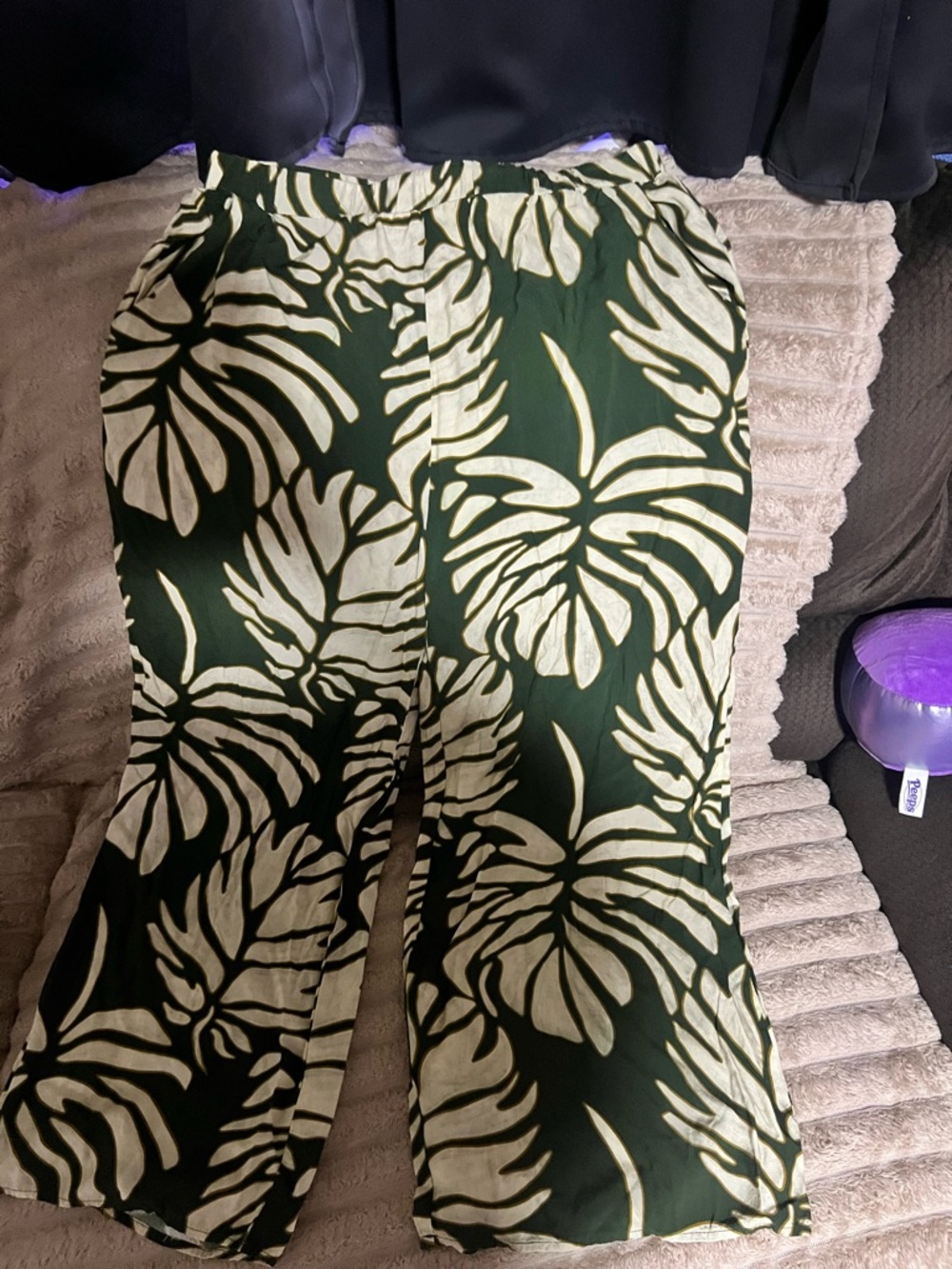 Lexbreezy Holiday Monstera Palazzo Pant Wide-Leg Pant 2XL